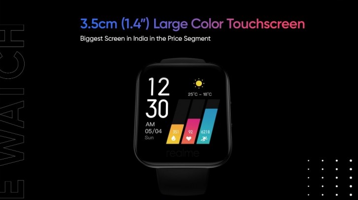 Desain dan fitur Realme Watch terungkap: layar sentuh berwarna, tali warna-warni, dan monitor detak jantung