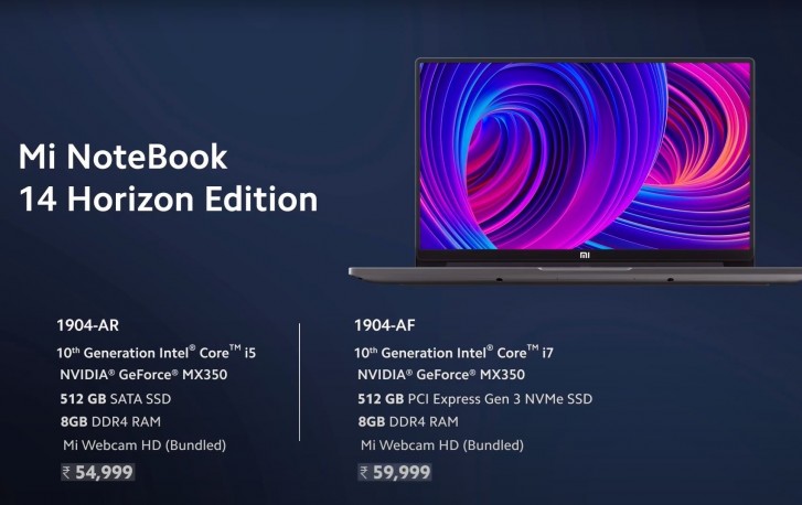 Xiaomi Mi NoteBook 14 dan 14 Horizon Edition resmi dengan CPU Intel 10-gen, GPU Nvidia dan harga kompetitif