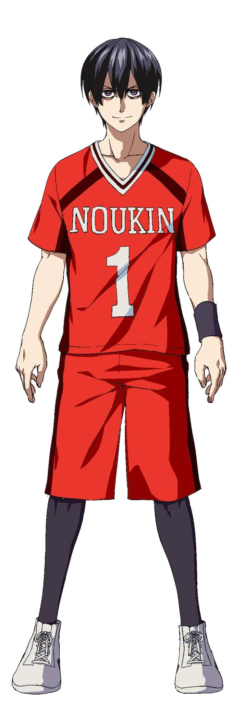 Visual karakter Masato Ohjyo, salah satu karakter utama dari anime TV Burning Kabaddi mendatang, dalam seragam kabaddi-nya. Masato memiliki rambut hitam dan mata hitam dengan lingkaran hitam di bawahnya, dan dia menunjukkan ekspresi yang galak dan tegas.