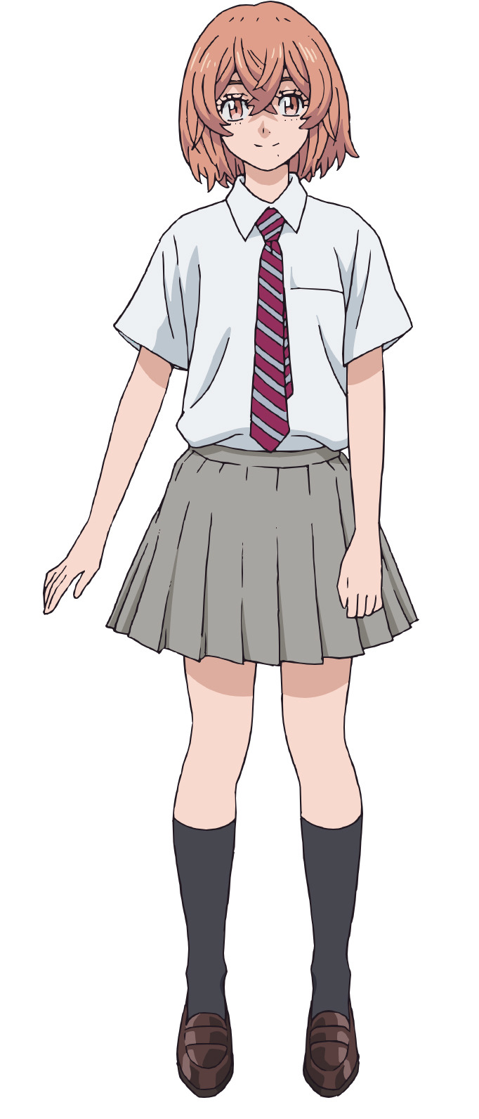 Pengaturan karakter Hinata Tachibana sebagai siswa sekolah menengah dari anime TV Tokyo Revengers mendatang.
