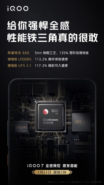 iQOO 7 akan tiba pada 11 Januari dengan Snapdragon 888 SoC