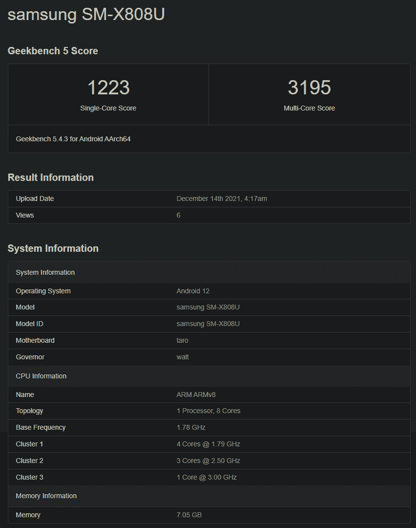 Samsung Galaxy Tab S8 Plus