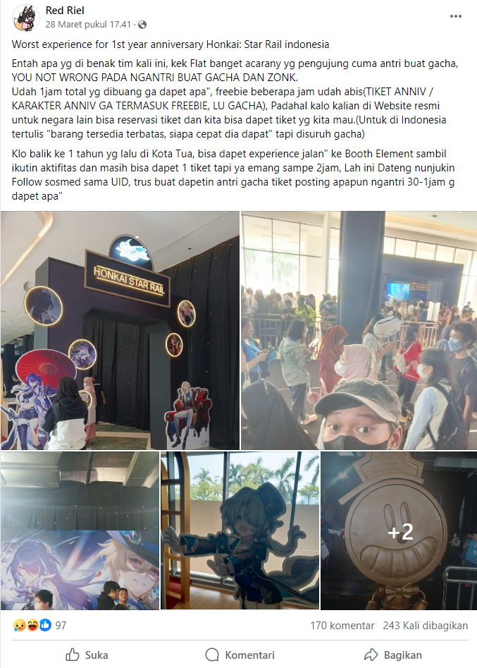 Event Offline Honkai: Star Rail Berakhir Dengan Kekecewaan Para Pengunjung