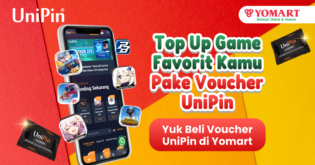 Unipin Voucher Kini Tersedia Di Yomart, Berikut Cara Top Up Nya!