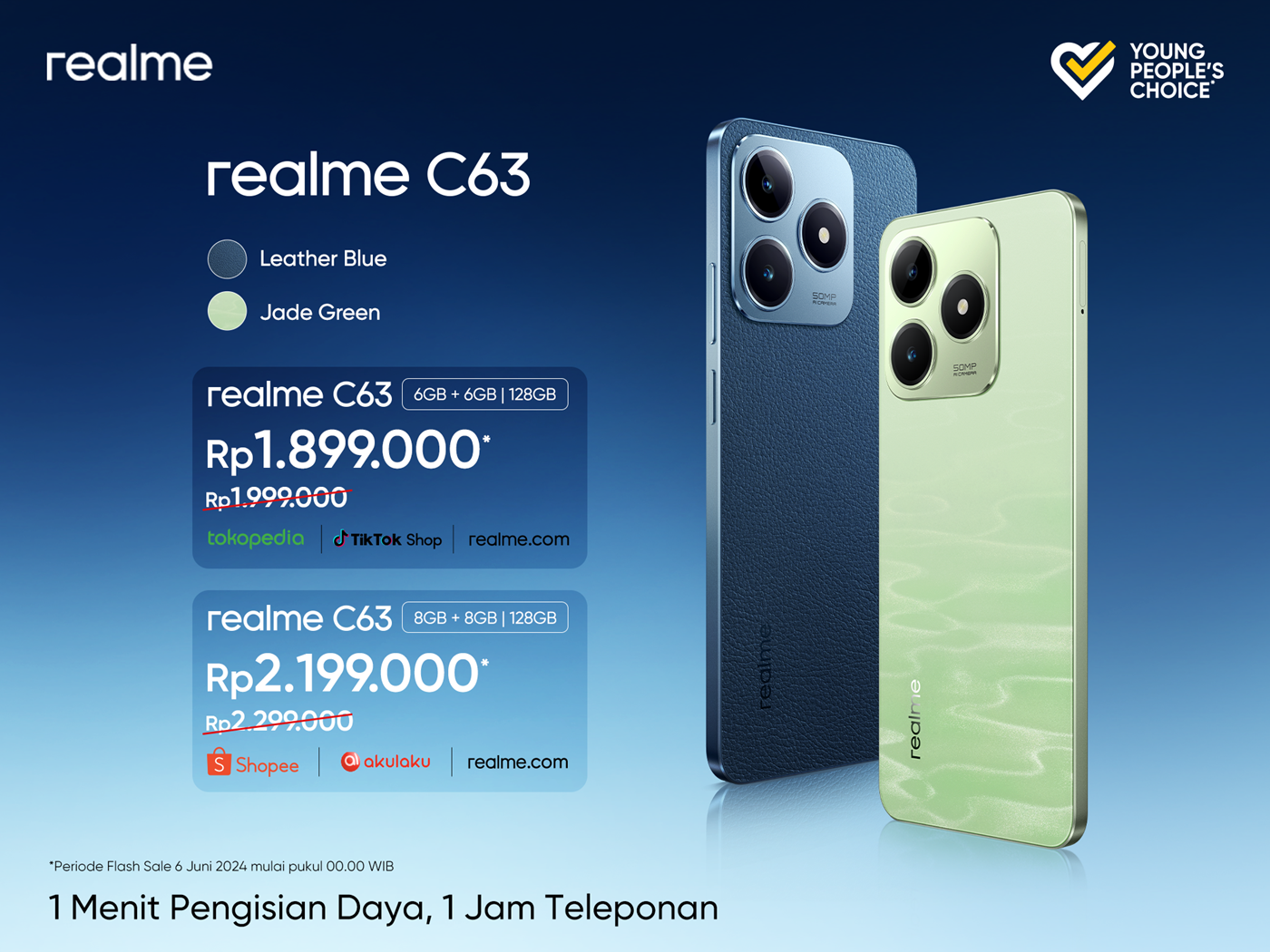 Realme C63 Resmi Meluncur Di Indonesia, Usung Pengisian Daya Tercepat 45w Dan Desain Premium Vegan Leather Di Segmen Harga Sejutaan