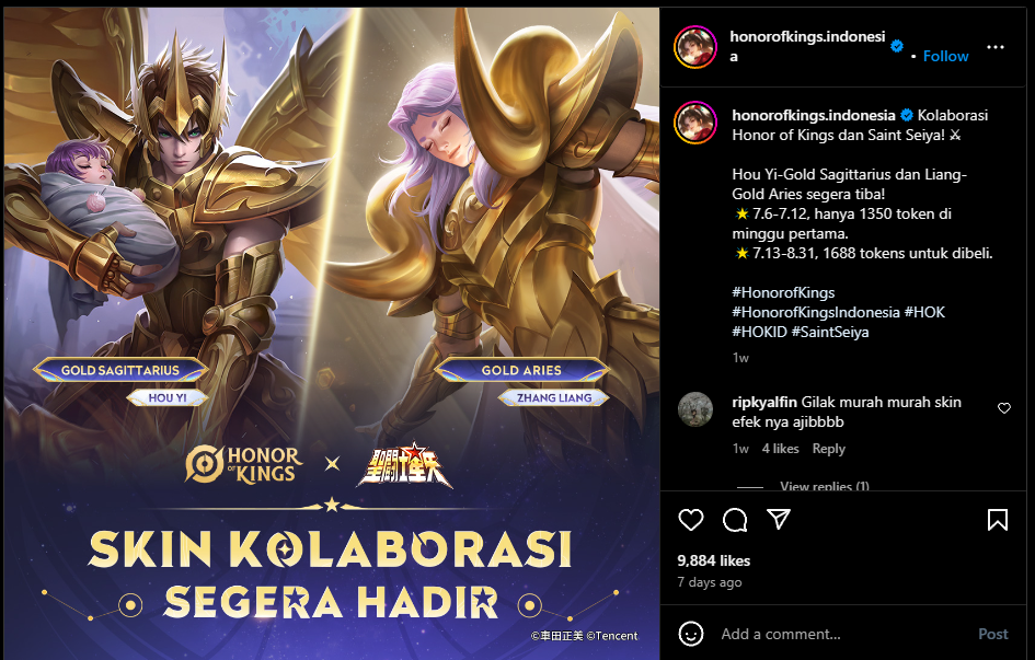 Honor Of Kings Akan Segera Melakukan Kolaborasi Dengan Seri Saint Seiya