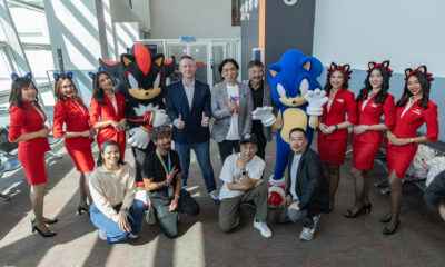 Airasia Menyambut Para Tamu Dalam Penerbangan Airasia X Sega Sonic The Hedgehog Dengan Penuh Gaya!