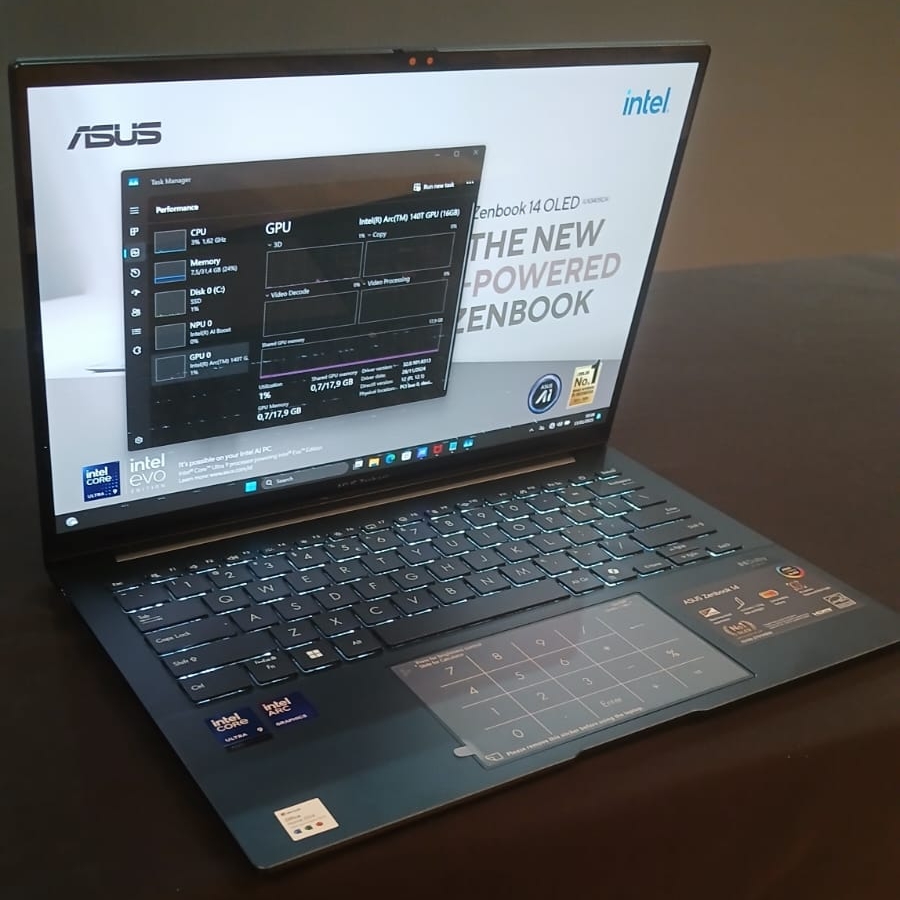 Asus Zenbook 14 Oled, Laptop Ai Oled Pertama Dengan Intel® Core™ Ultra (series 2) Terbaru