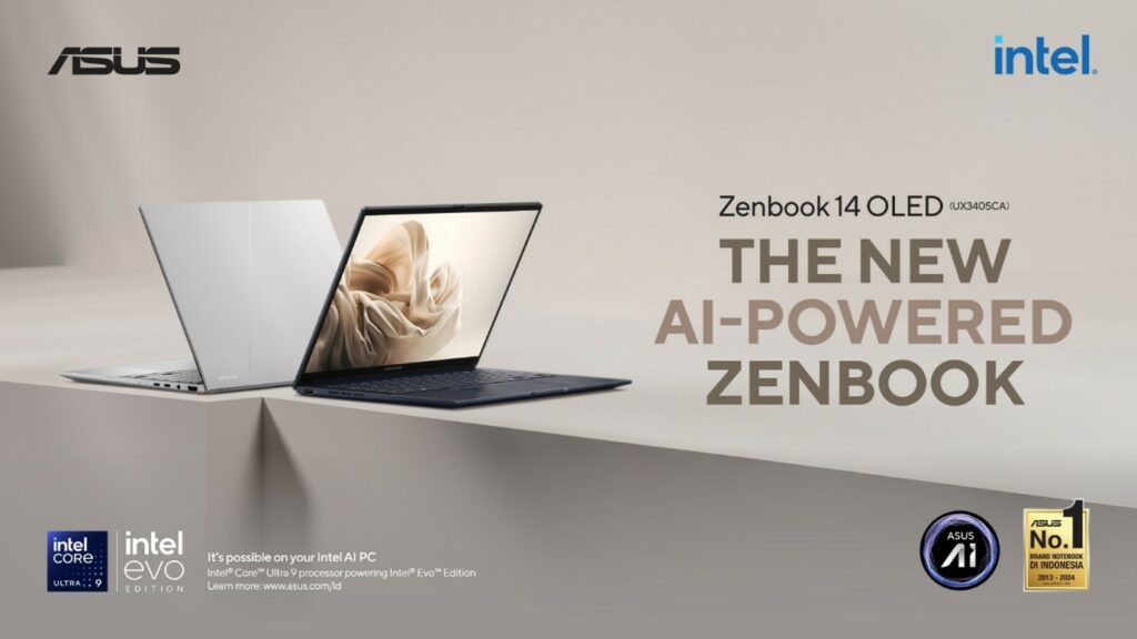 Asus Zenbook 14 Oled, Laptop Ai Oled Pertama Dengan Intel® Core™ Ultra (series 2) Terbaru