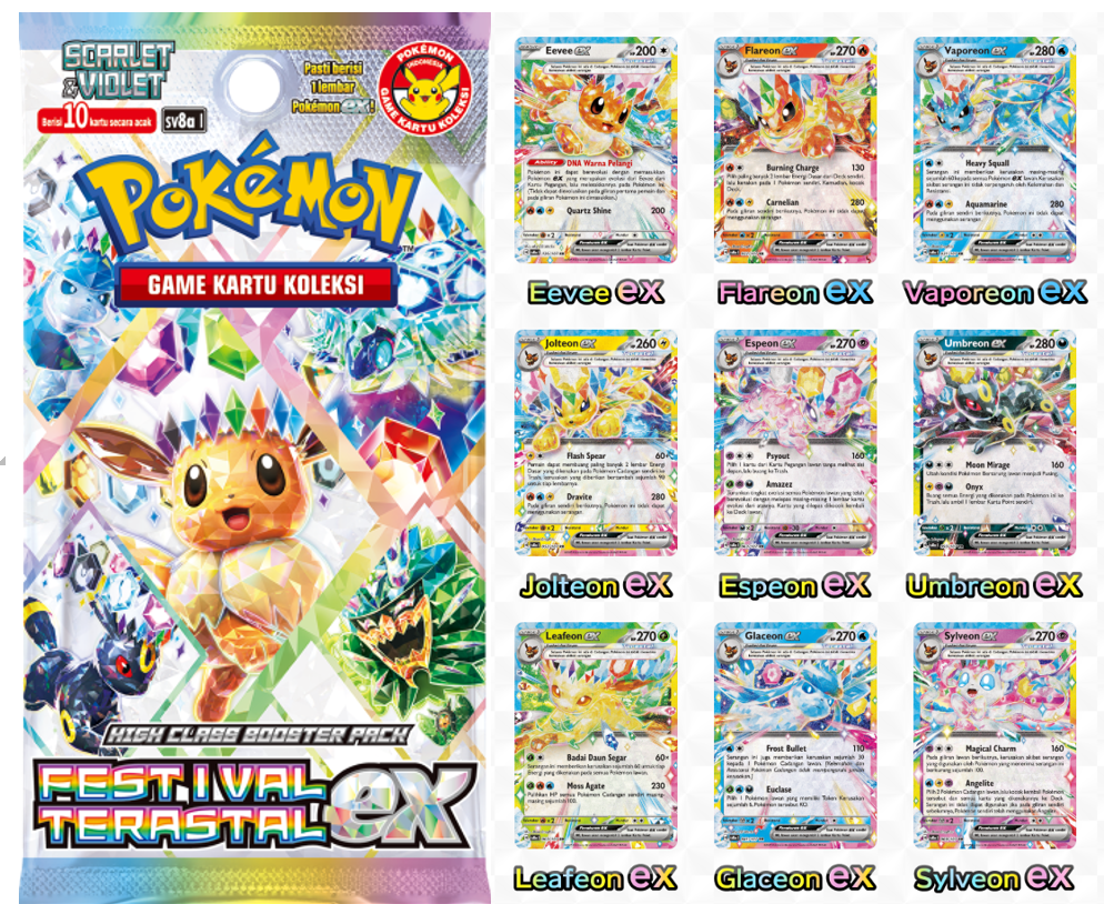 Akg Entertainment Merilis Pokémon Game Kartu Koleksi Seri Terbaru “festival Terastal Ex”
