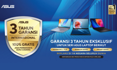 Garansi Laptop Asus Kini Menjadi 3 Tahun Internasional